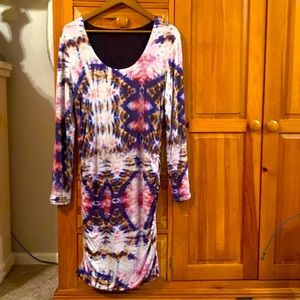 Long sleeve Tie dye dress
